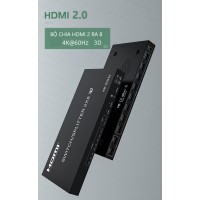 Bộ chia HDMI 2 vào 8 ra Bowu  BW-20HS 282, hỗ trợ 2k4K@60Hz